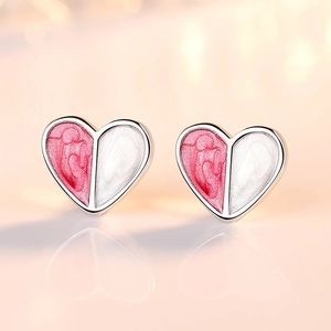 Enamel Heart Earrings
